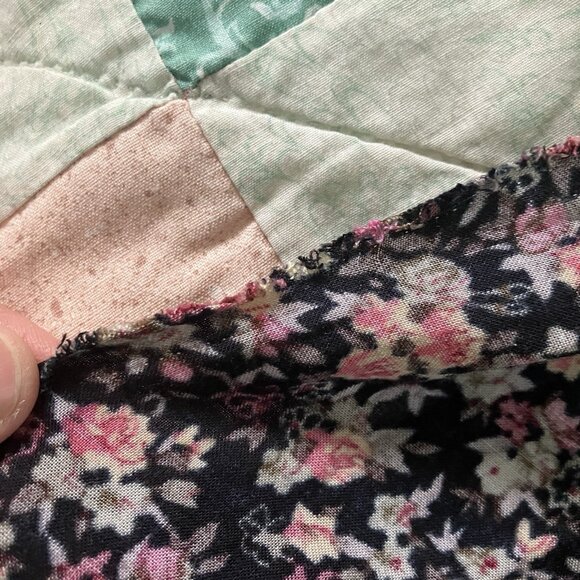 Vintage 90s Floral Jumpsuit Womens Her Rayon Black Pink Grunge Cottagecore - Picture 7 of 13